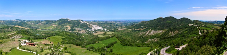 Rennrad Tour Montebello, Panorama Cesenatico Verruchio