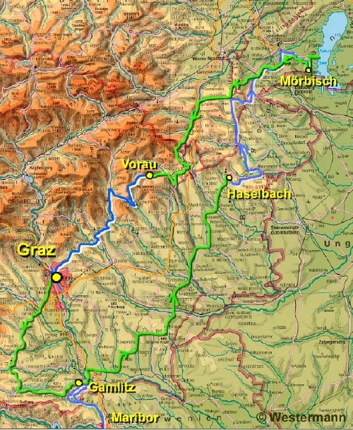 Rennrad, Tour, Alpinradler, Steiermark, Burgenland, Slowenien, Graphik